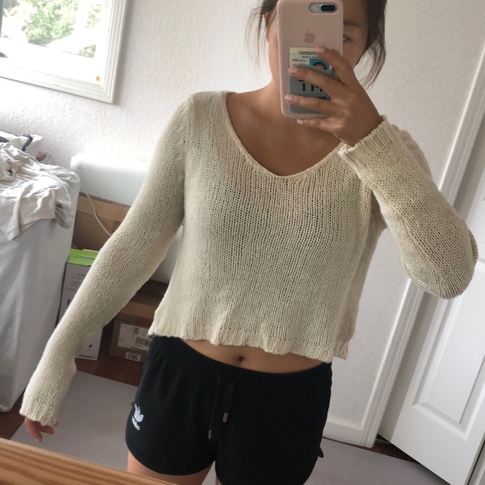 Cream cropped sweater